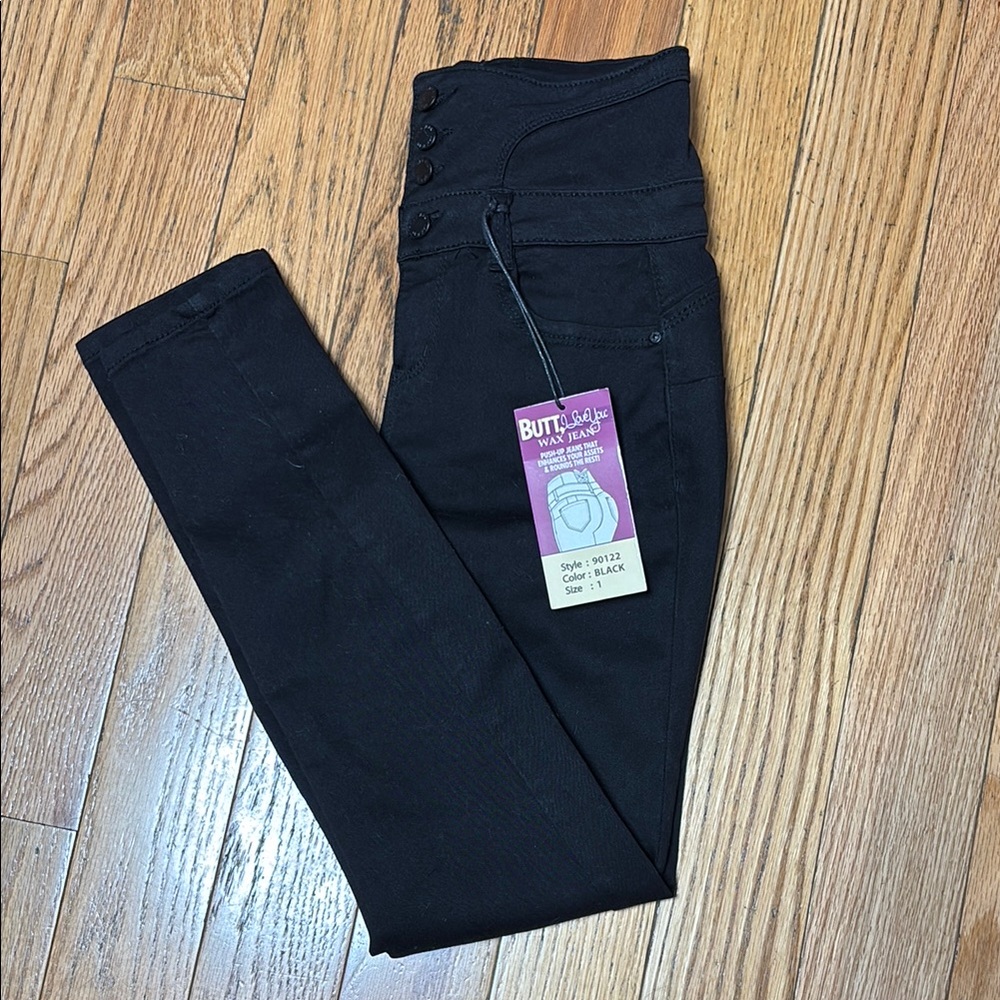 Wax Jean High Rise Black Jeans